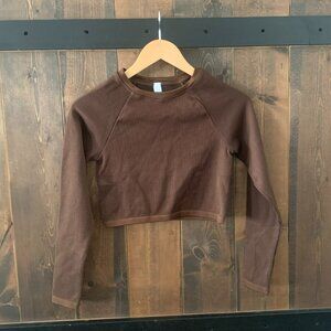 OFFLINE By Aerie Seamless Waffle Long Sleeve T-Shirt New Size M